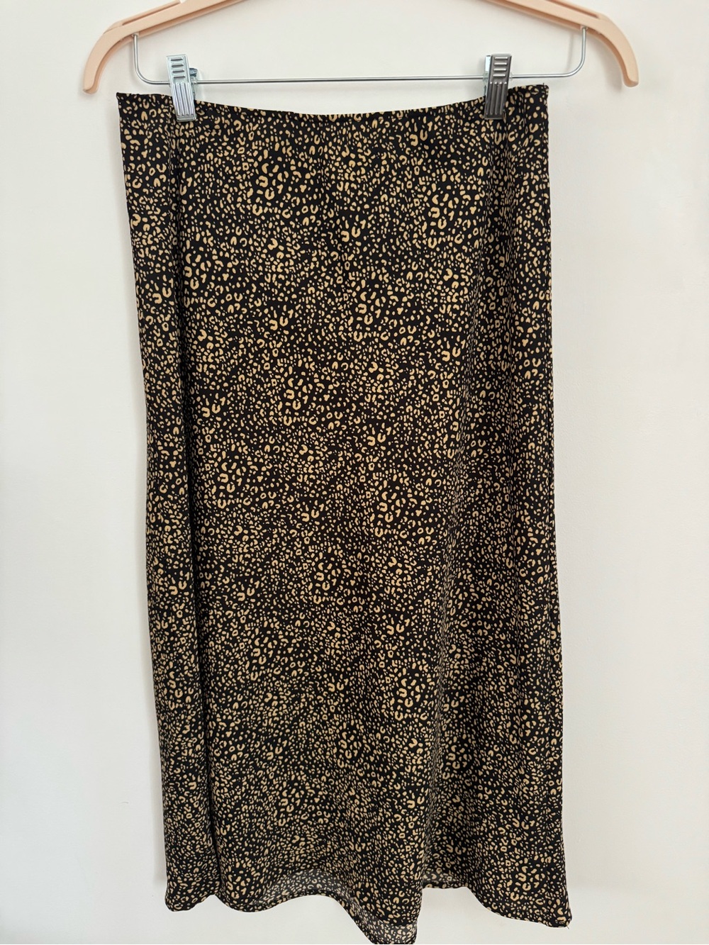 POPSUGAR Black and Tan Leopard Midi Skirt